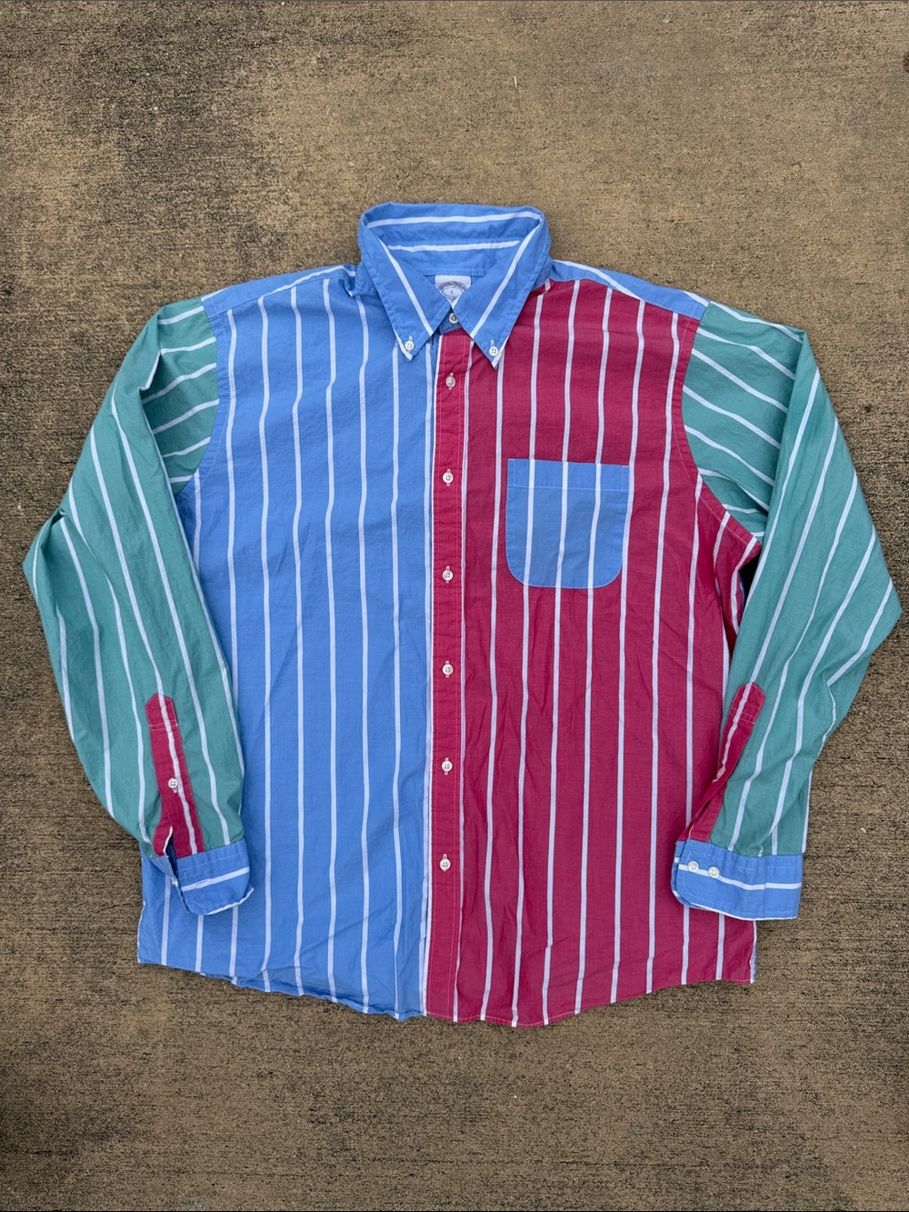 Brooks Brothers Regent Fit Multi-Panel Striped Button-Down L
